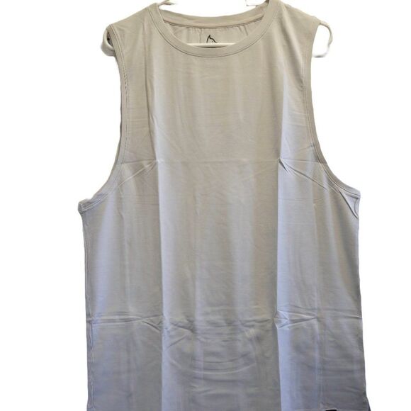 NWT ROKWOLF ESCAPE TANK TOP LUNAR ROCK PIMA COTTON/MODAL/SPANDEX OVERSIZED LARGE - Picture 1 of 10